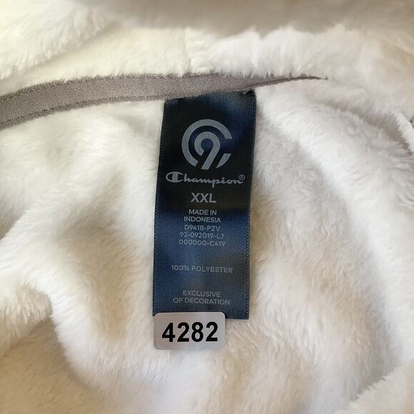 C9 Champion Men Hoodie Size XXL White Fleece Activewear Long Sleeve Pocket NWT - Picture 2 of 12